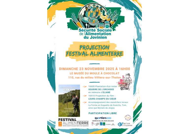 Dimanche 23 novembre 2025 à 16h00 Projection Film Festival Alimenterre