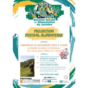 Dimanche 23 novembre 2025 à 16h00 Projection Film Festival Alimenterre